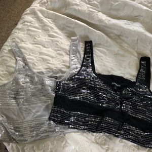 {SET OF 2} Express Sparkly Tank-Tops.